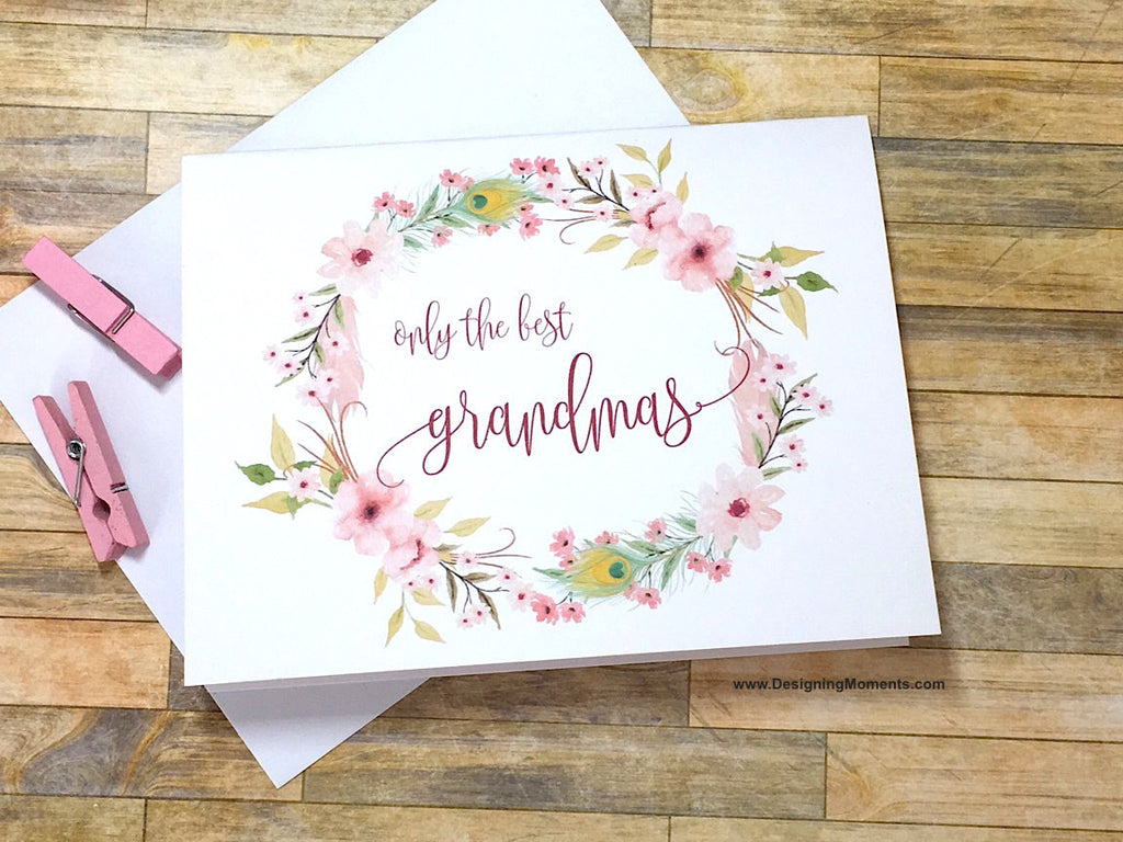 Boho Pink Only the Best Grandmas Get Promoted to Great Grandma Card