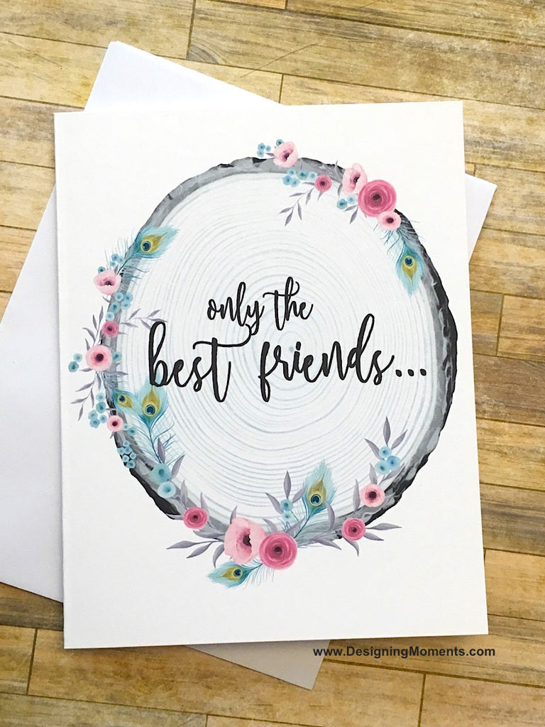 Best Friend Rustic Pregnancy Announcement for