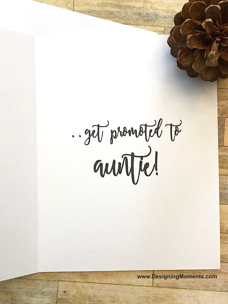 Rustic Only the Best Sisters Get Promoted to Auntie Pregnancy Announcement Card