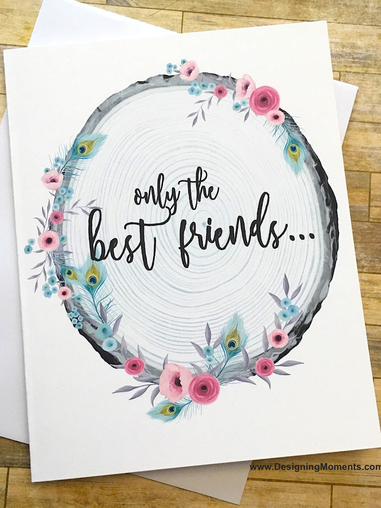Best Friend Rustic Pregnancy Announcement for