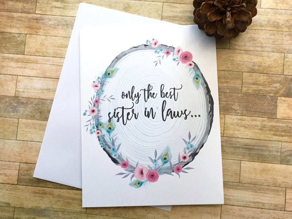 Sister in Law Baby Announcement Card