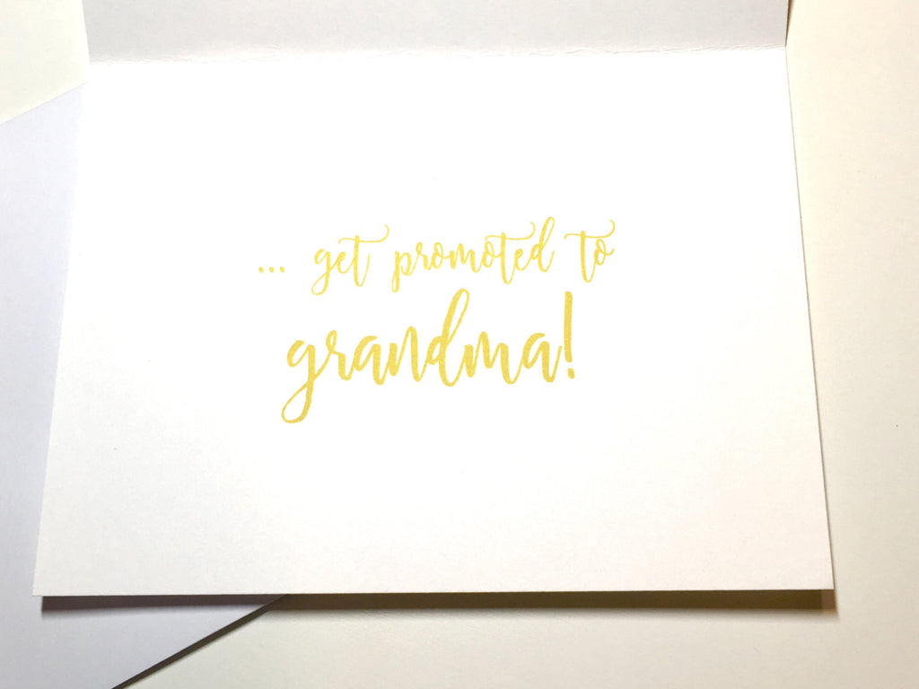 Gold and Pink Best Mommies Get Promoted to Grandma Card