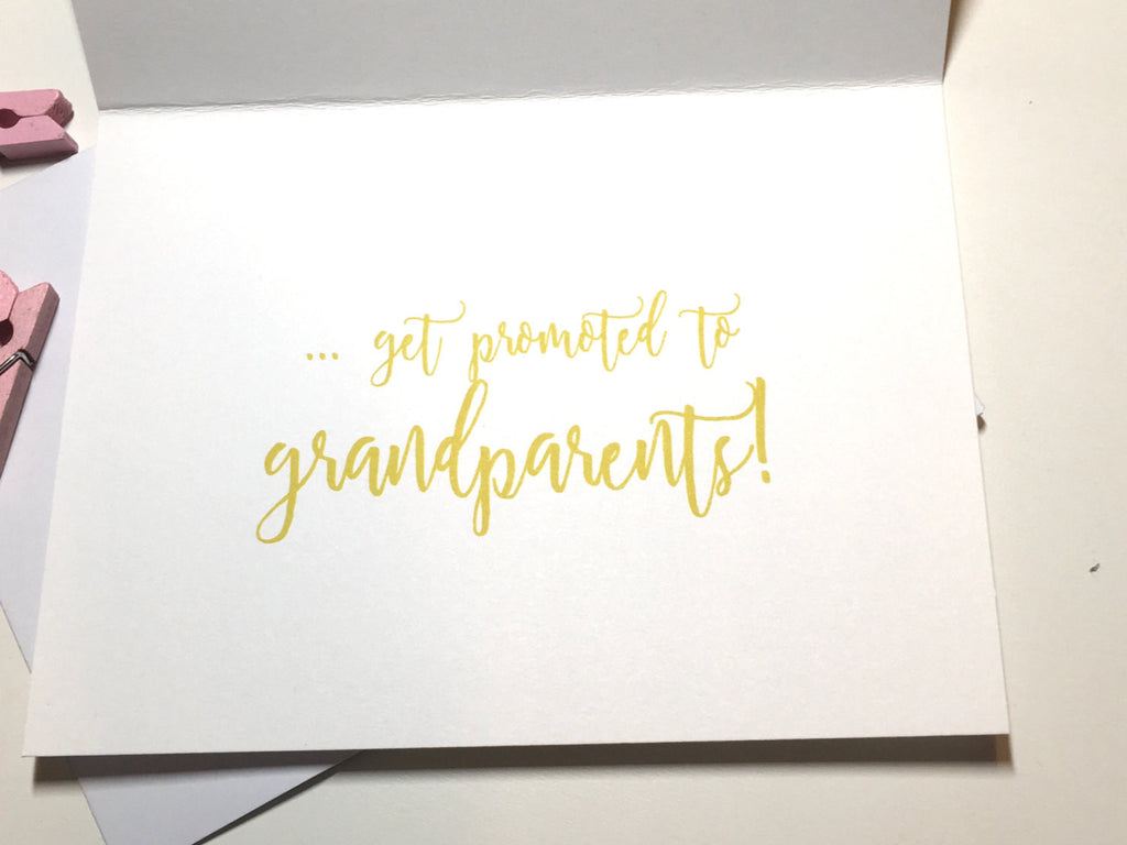 Gold and Pink Pregnancy Announcement for The Best Parents