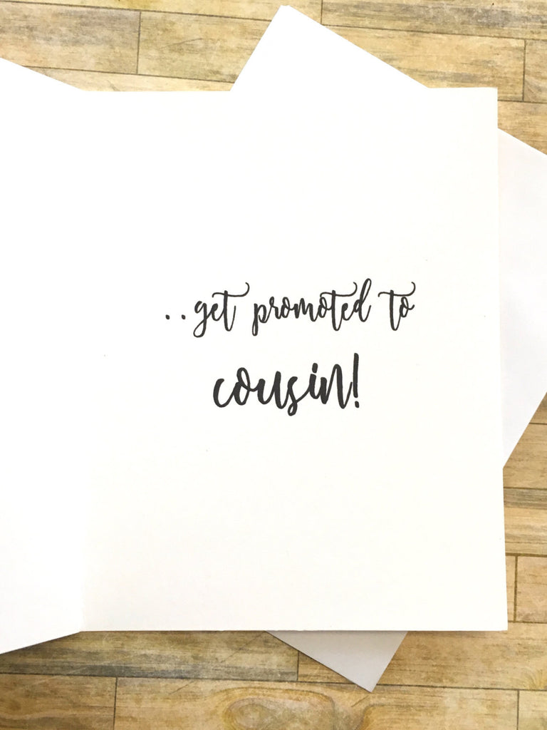 Baby Announcement for Niece New Cousin Card