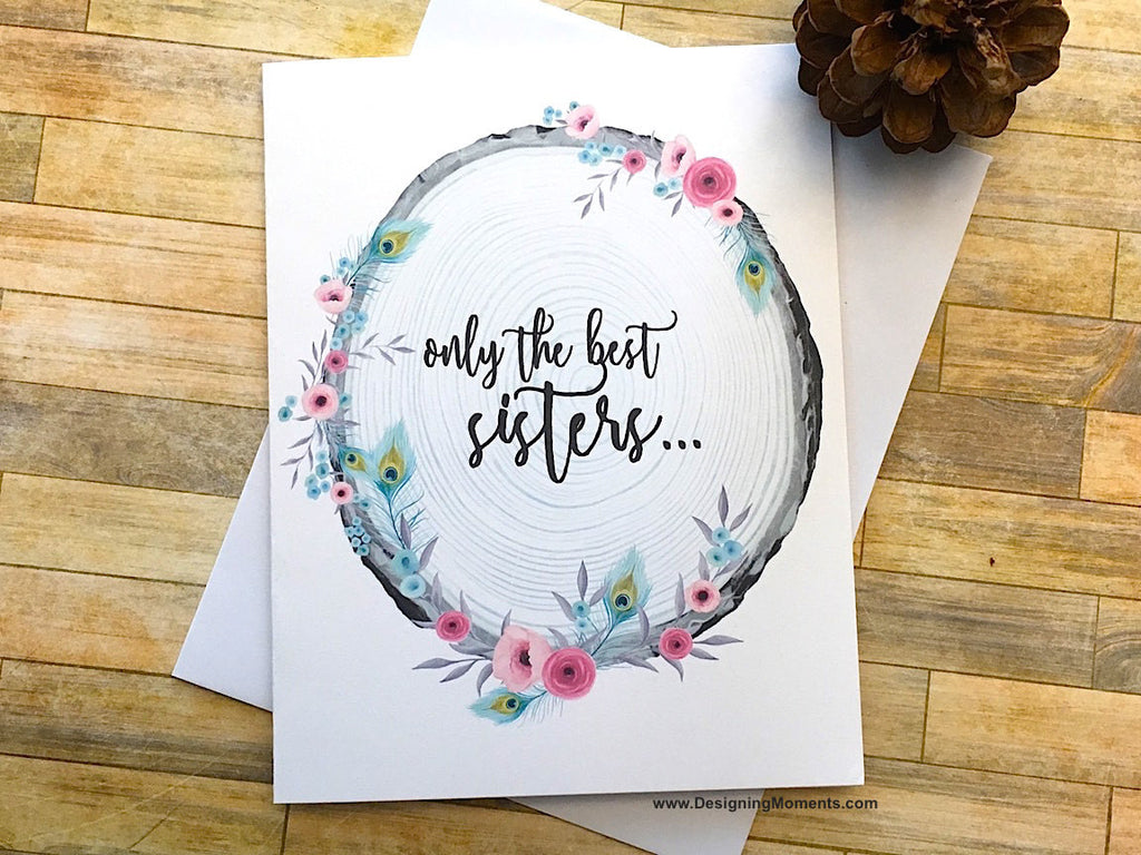 Rustic Only the Best Sisters Get Promoted to Auntie Pregnancy Announcement Card