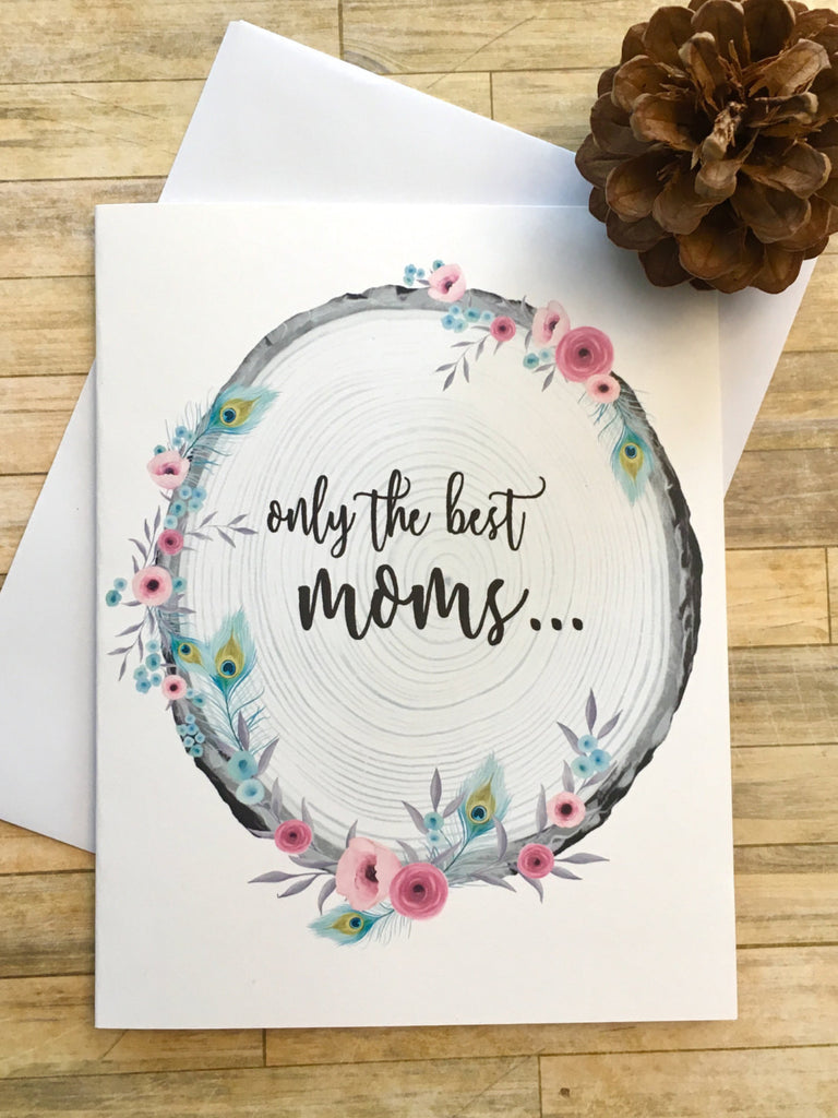 Pink Rustic Only the Best Moms Get Promoted to Grandma Card