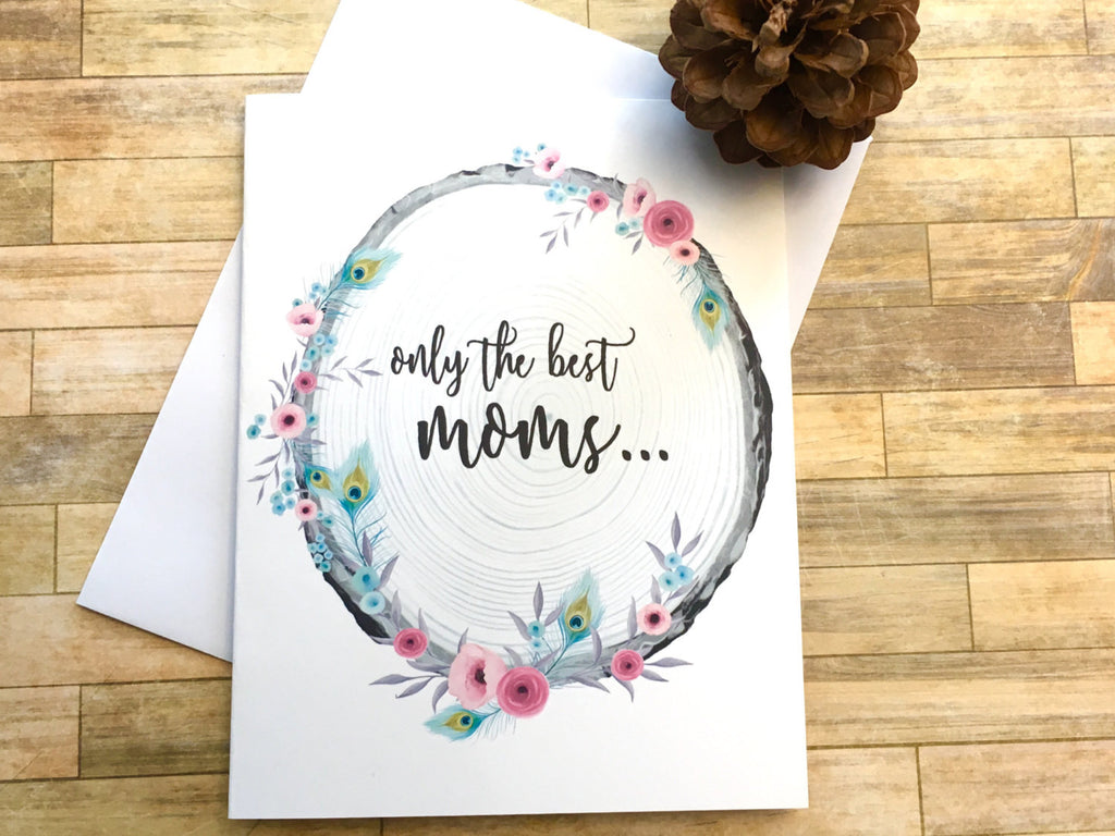 Pink Rustic Only the Best Moms Get Promoted to Grandma Card