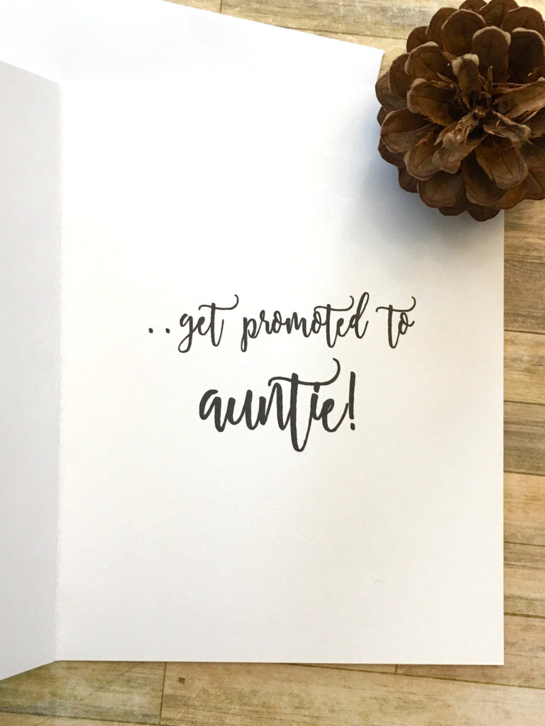 Sister in Law Baby Announcement Card