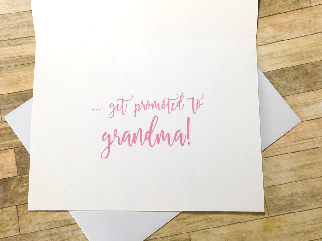 The Best Moms Get Promoted to Grandma Card Spring Florals