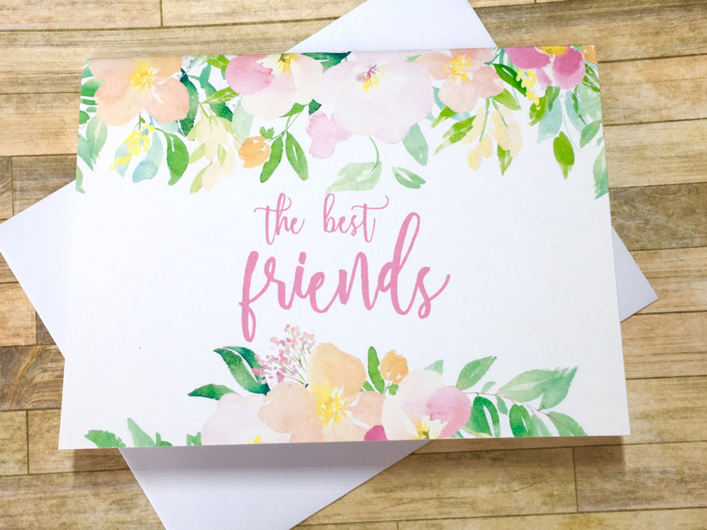 Best Friends Baby Announcement Spring Florals