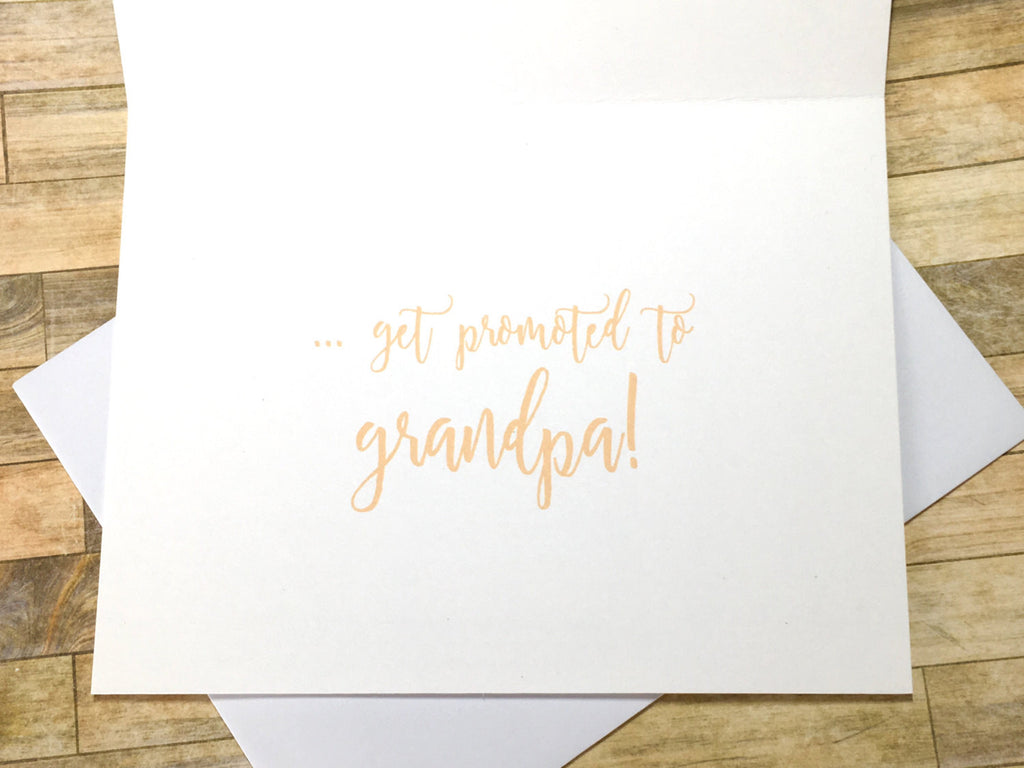 Dad to Grandpa Baby Announcement Spring Florals