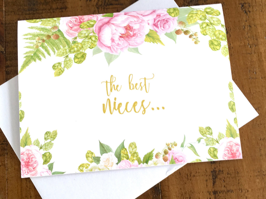 Gold and Pink Nieces Get Promoted to Cousin Card