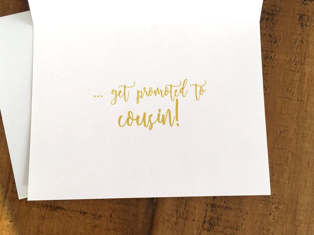 Gold and Pink Nieces Get Promoted to Cousin Card