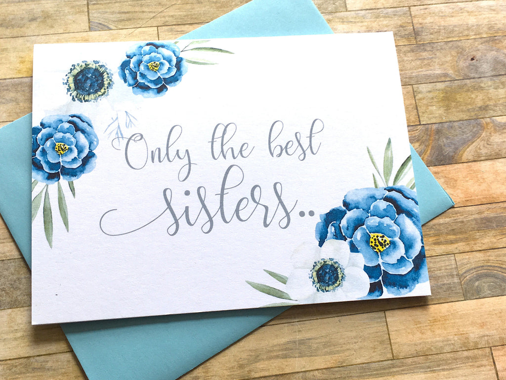 Navy Sisters Get Promoted to Auntie Baby Reveal Card