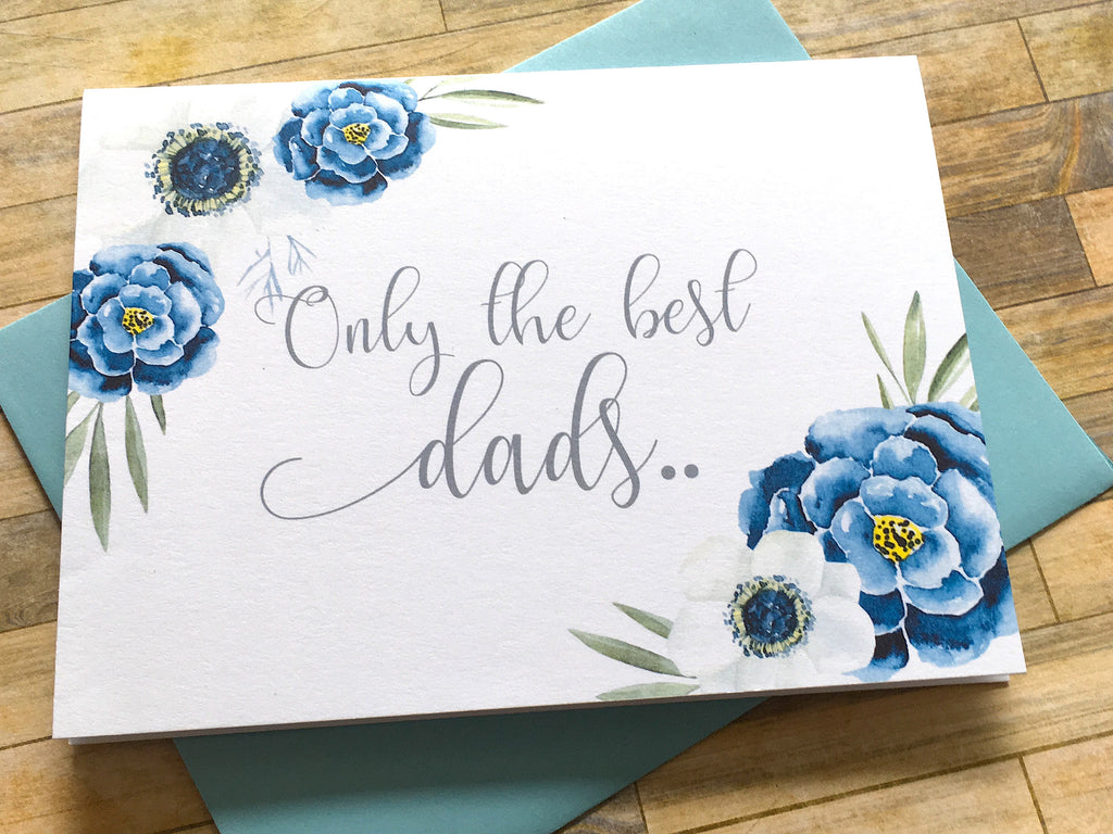 Navy and White Pregnancy Reveal Card for Dad