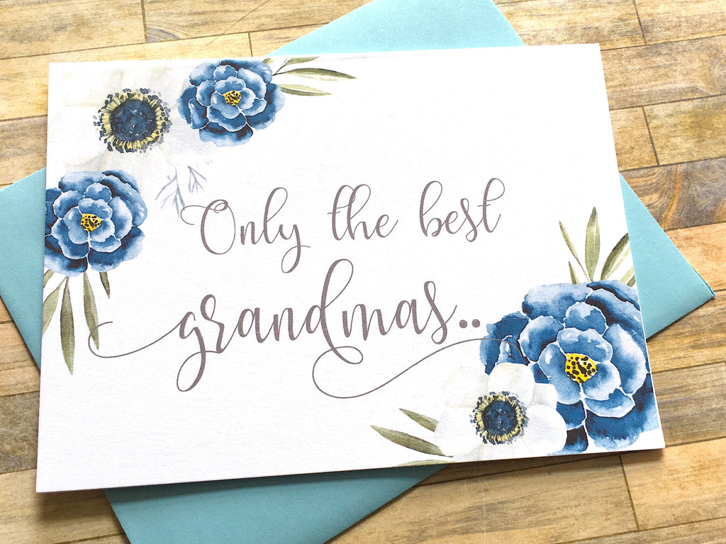 Navy the Best Grandmas Get Promoted to Great Grandma Card