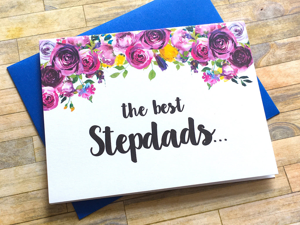 Stepdad Pregnancy Announcement Card Violet