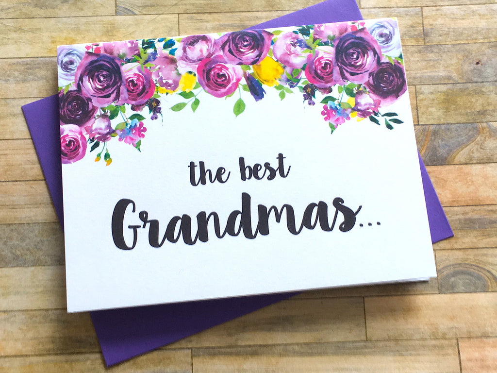 Grandmas Get Promoted to Great Grandma Card Violets