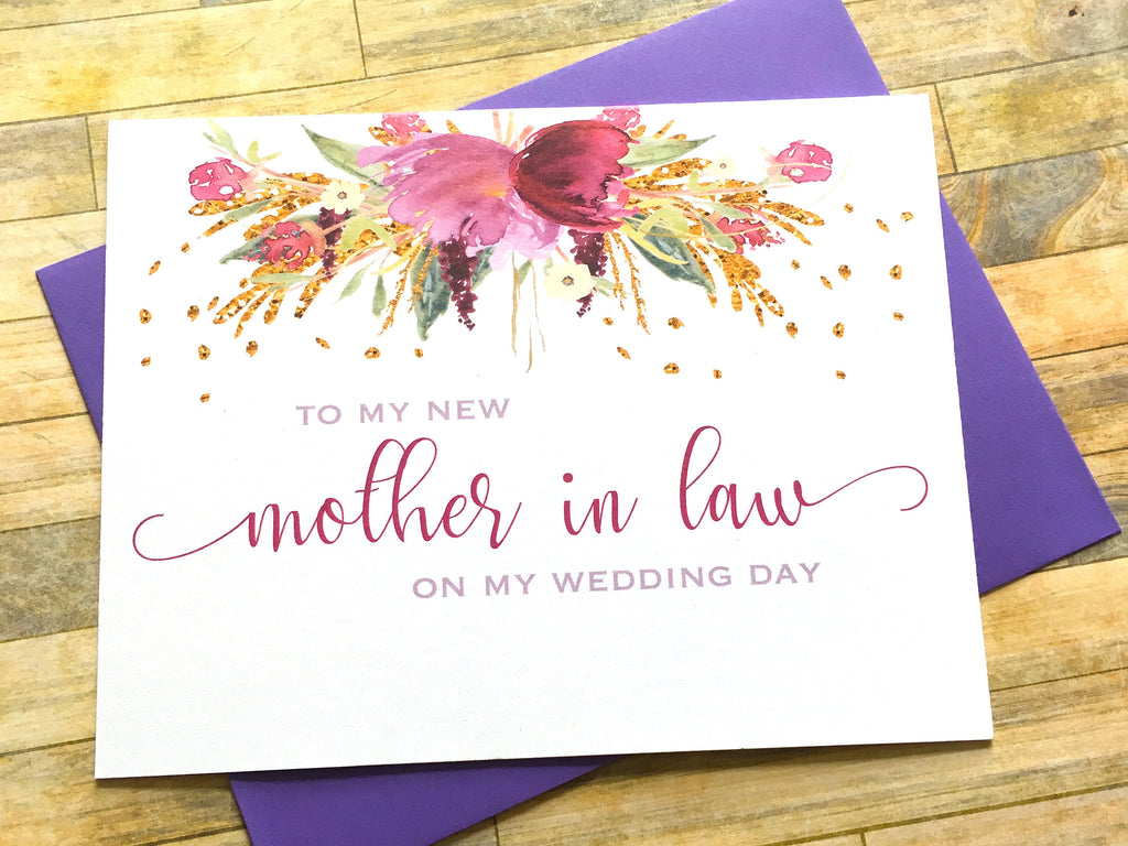 Mother in Law Wedding Day Card