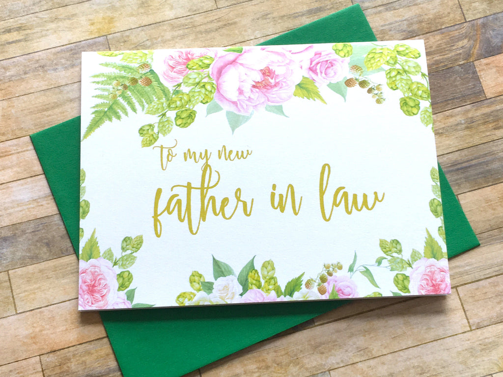 Father in Law Card on Wedding Day