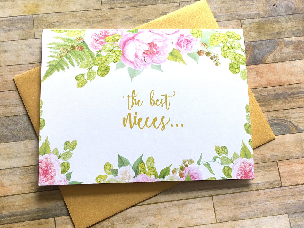 Gold and Pink Nieces Get Promoted to Cousin Card