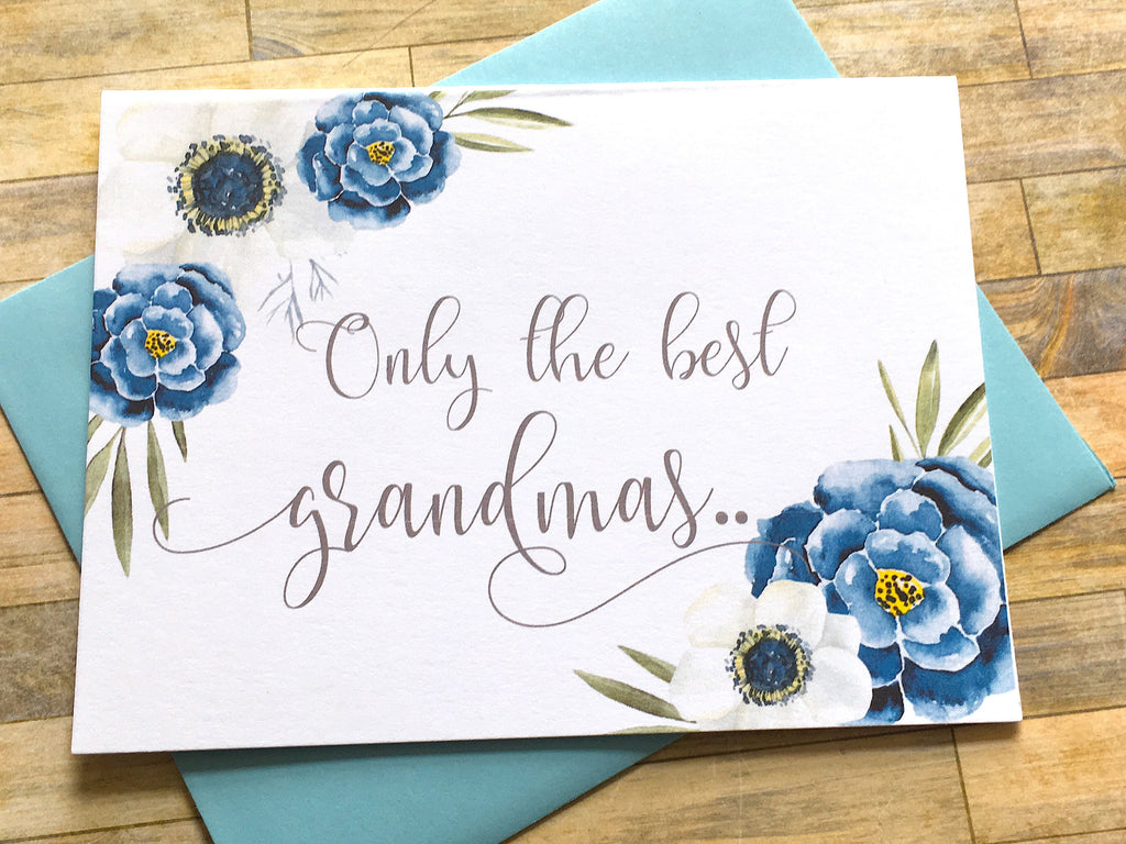 Navy the Best Grandmas Get Promoted to Great Grandma Card