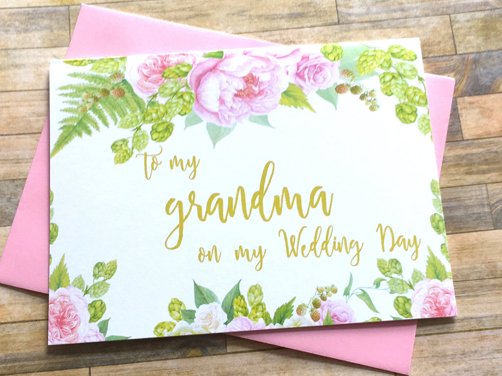 To My Grandma on My Wedding Day