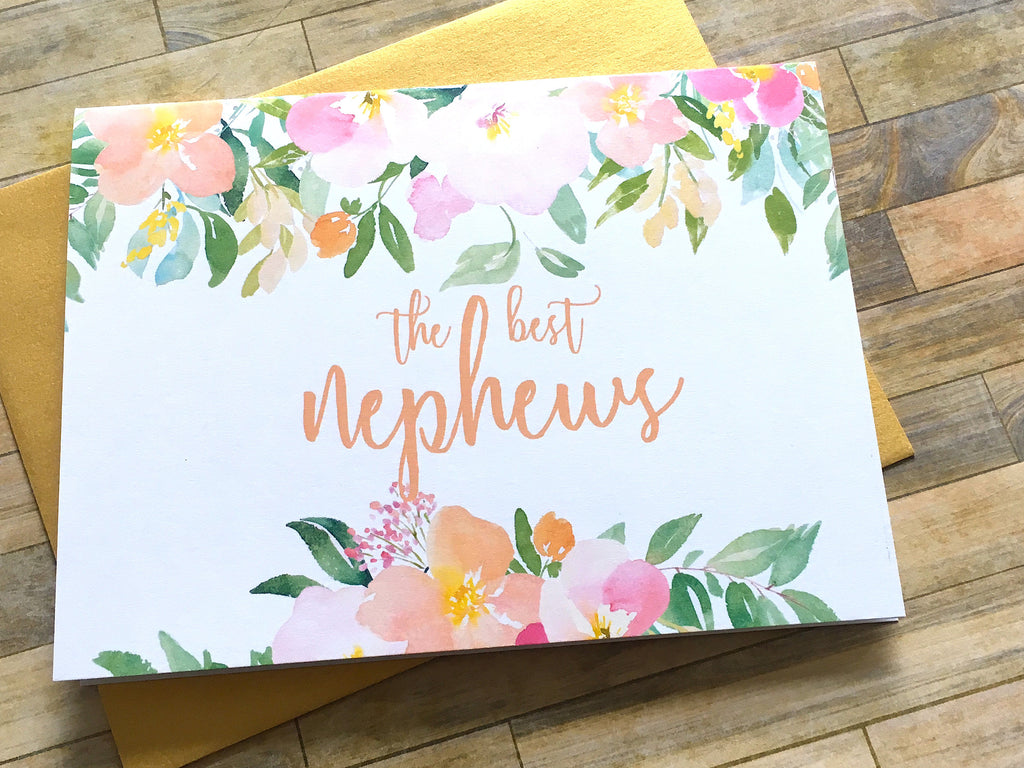 New Cousin Pregnancy Announcement for Nephews Spring Floral