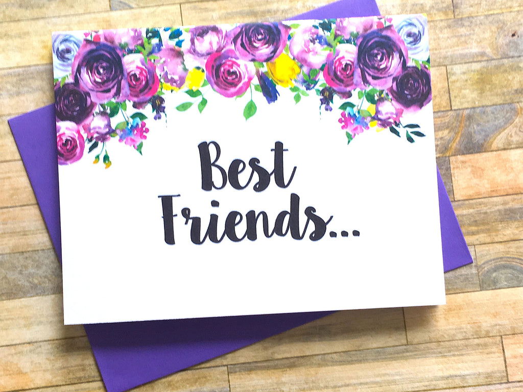 Violet Best Friends Pregnancy Announcement Card