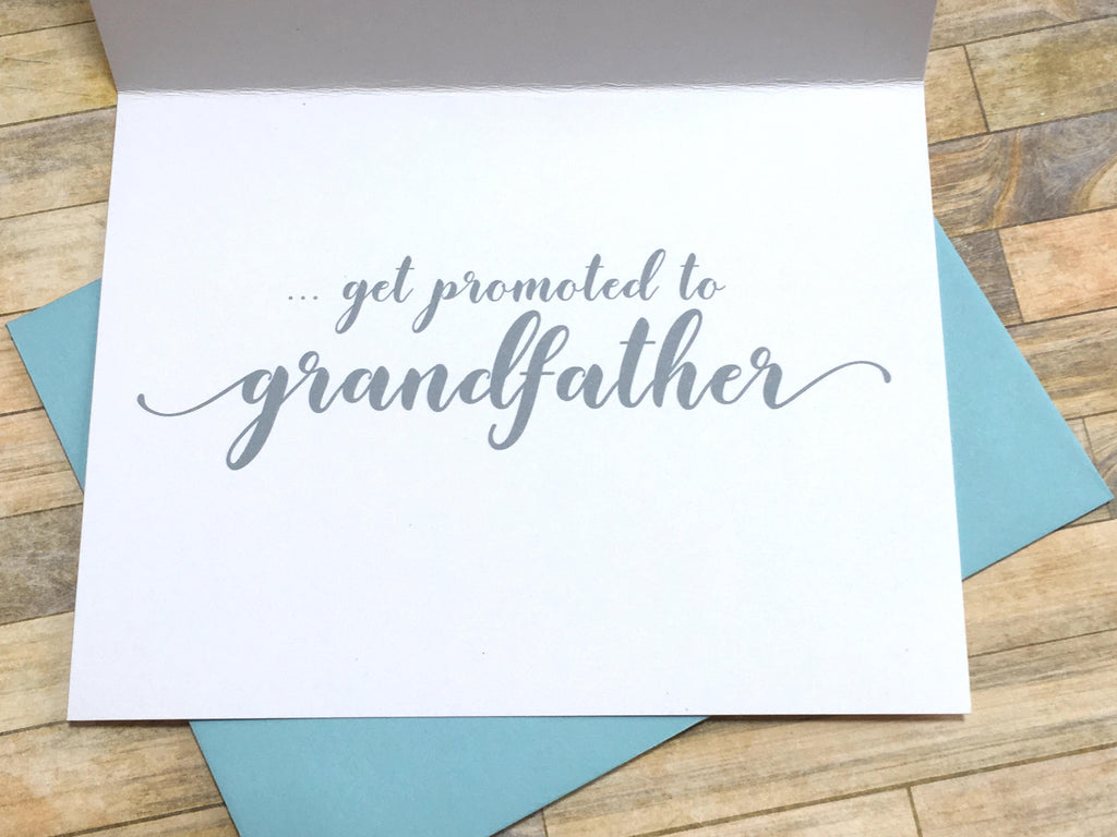 Fathers Get Promoted to Grandfather Pink and Grey