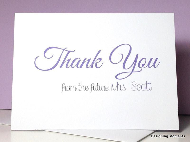 Thank You From the Future Mrs. Personalized Thank You Cards