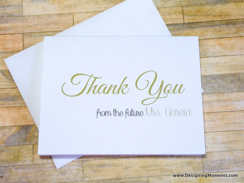 Thank You From the Future Mrs. Personalized Thank You Cards