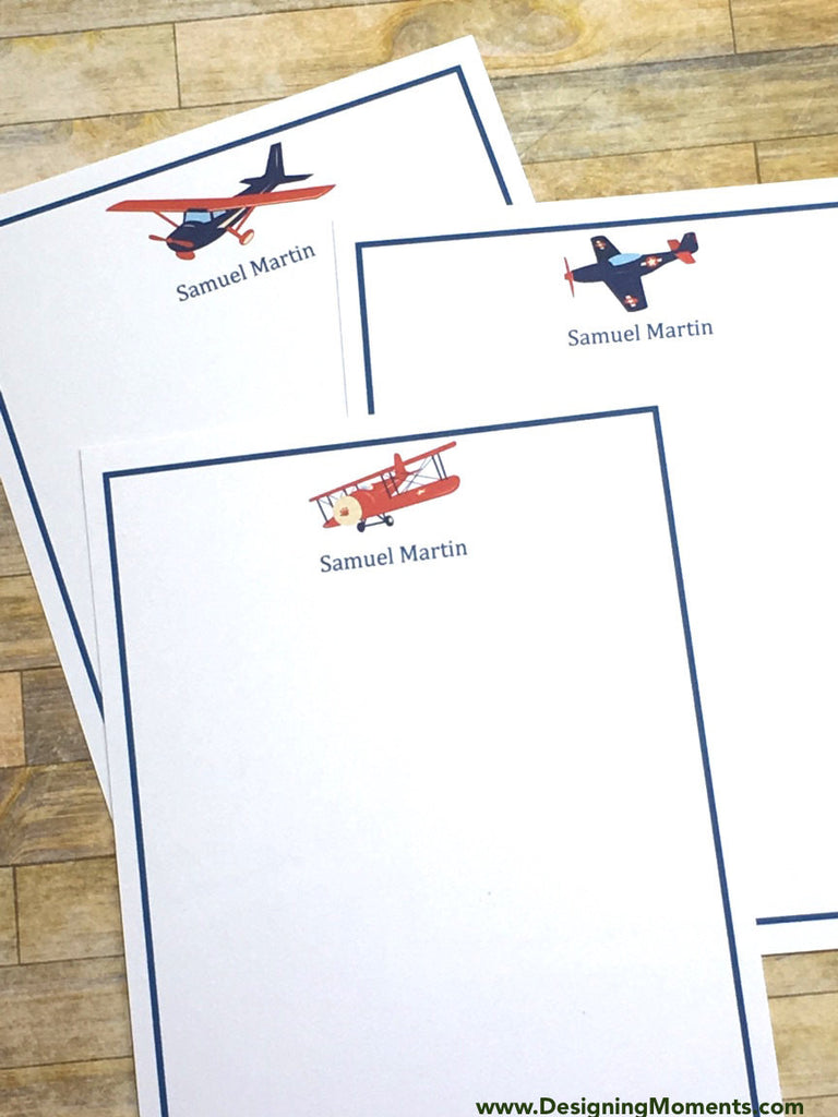 Airplane Personalized Flat Cards