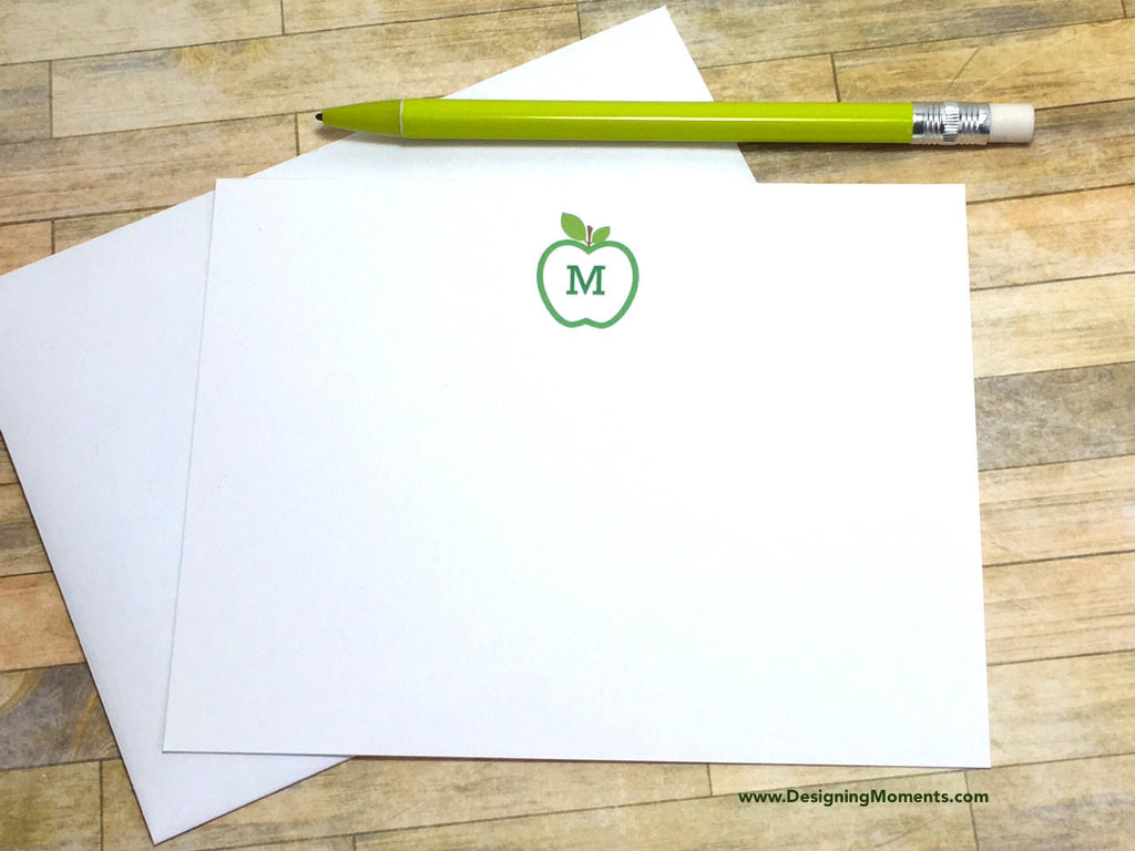 Apple Monogram Flat Cards