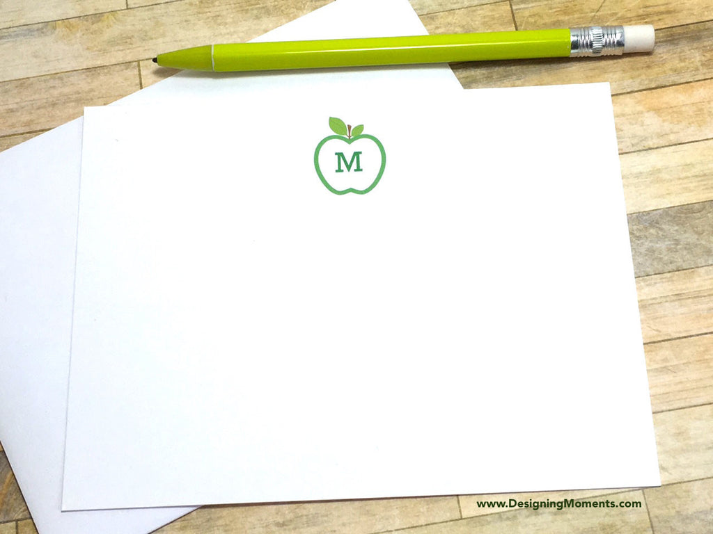 Apple Monogram Flat Cards