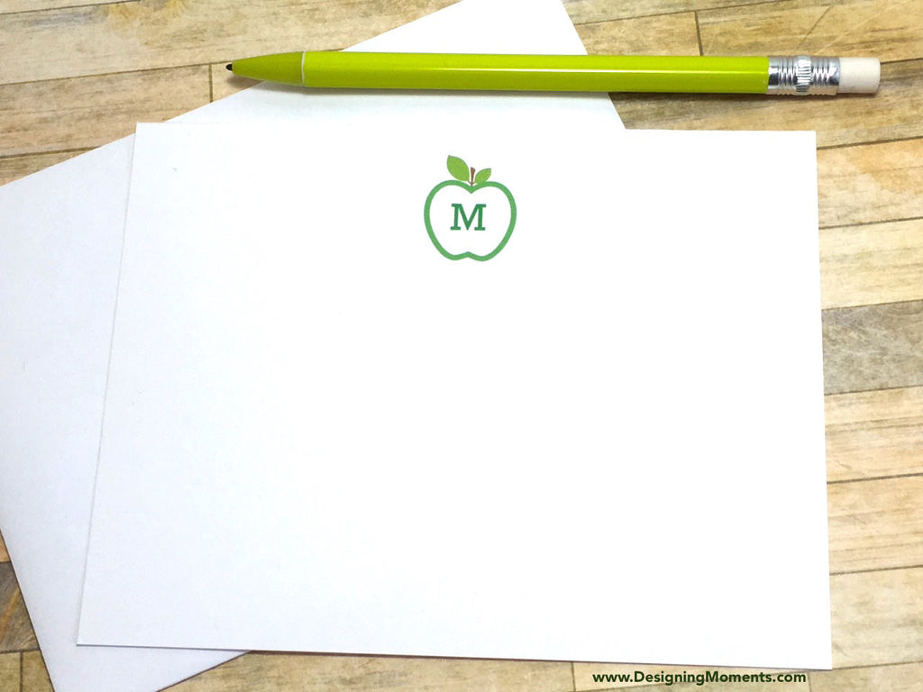 Apple Monogram Flat Cards