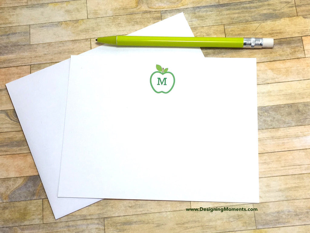 Apple Monogram Flat Cards