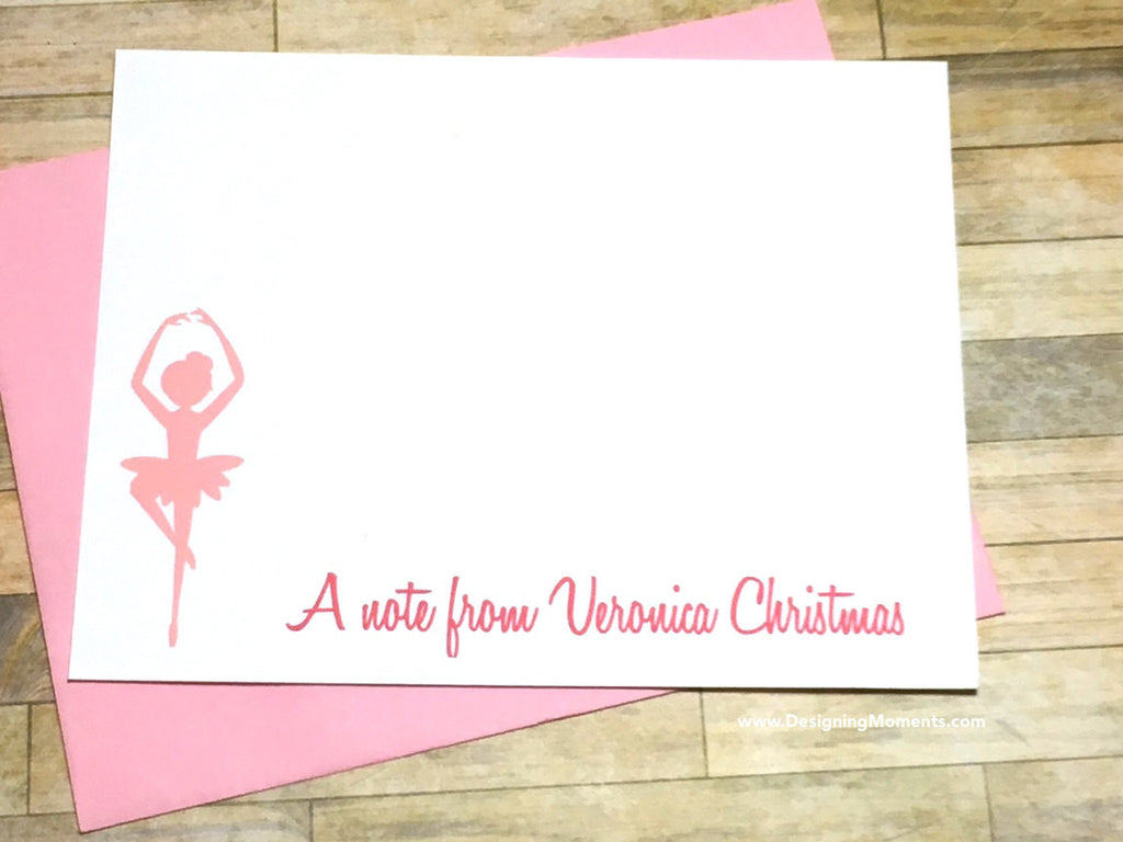 A Note from a Ballerina Personalized Flat Cards