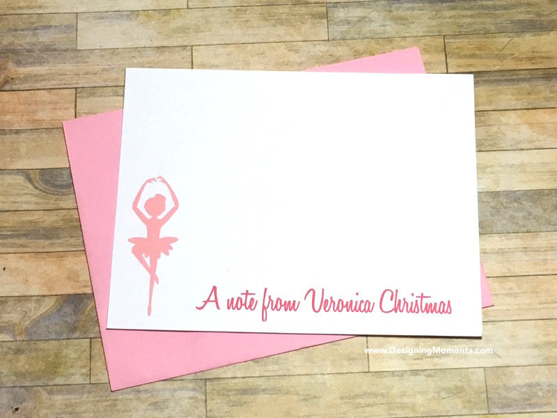 A Note from a Ballerina Personalized Flat Cards