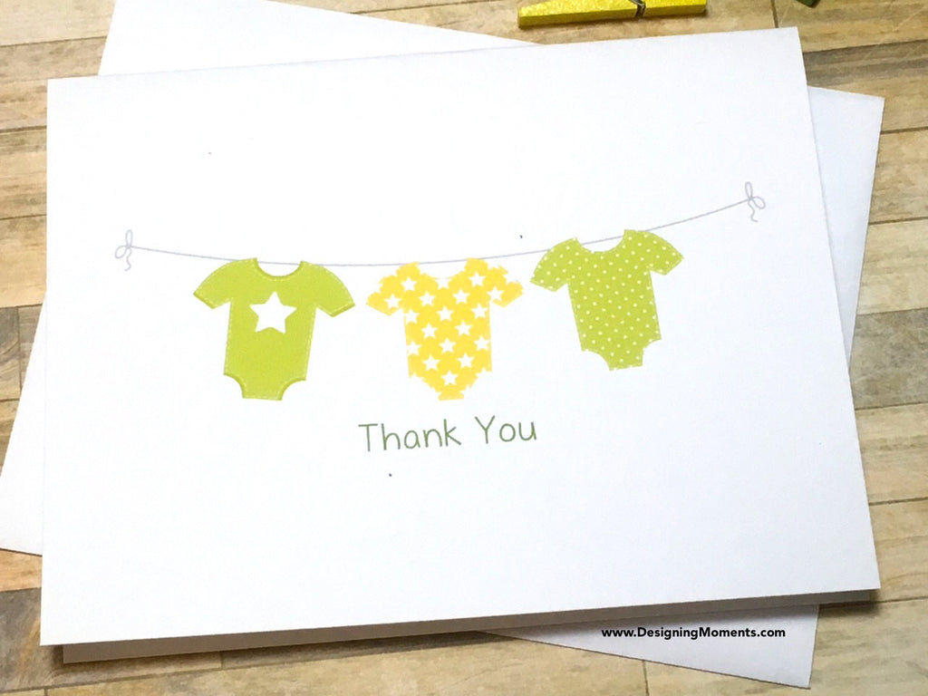 Clothesline Thank You Cards