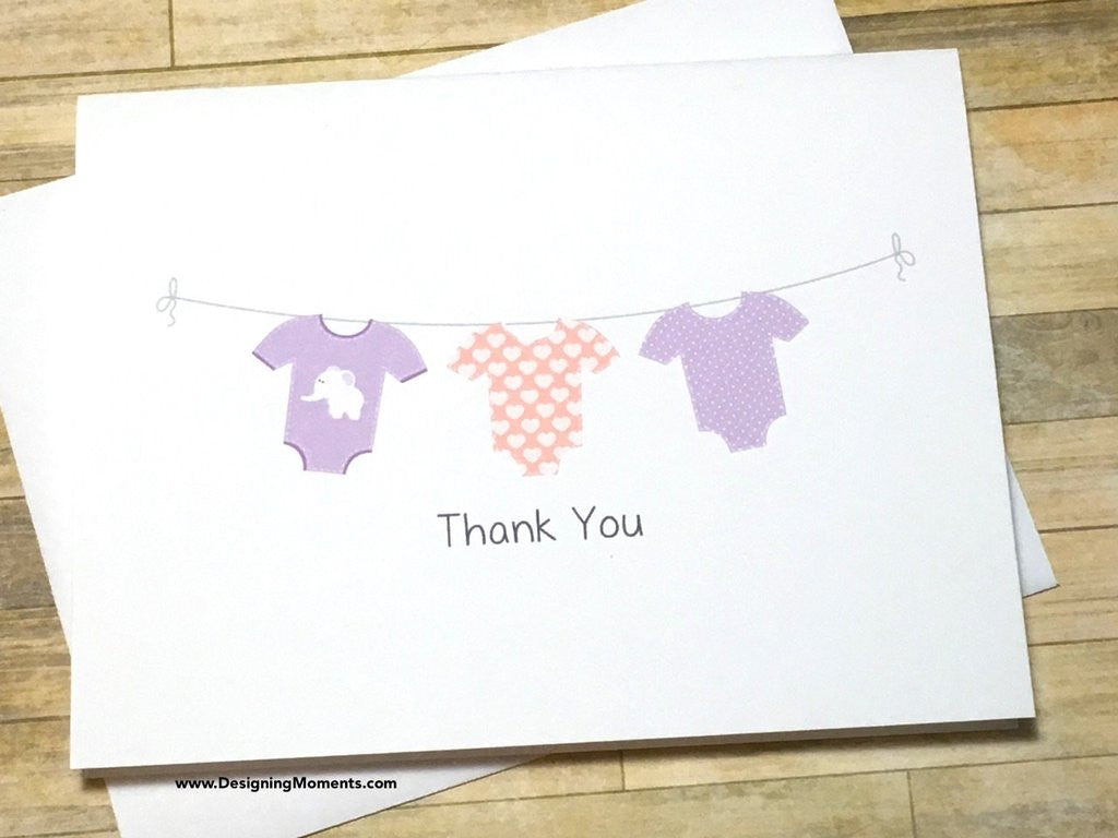 Clothesline Thank You Cards