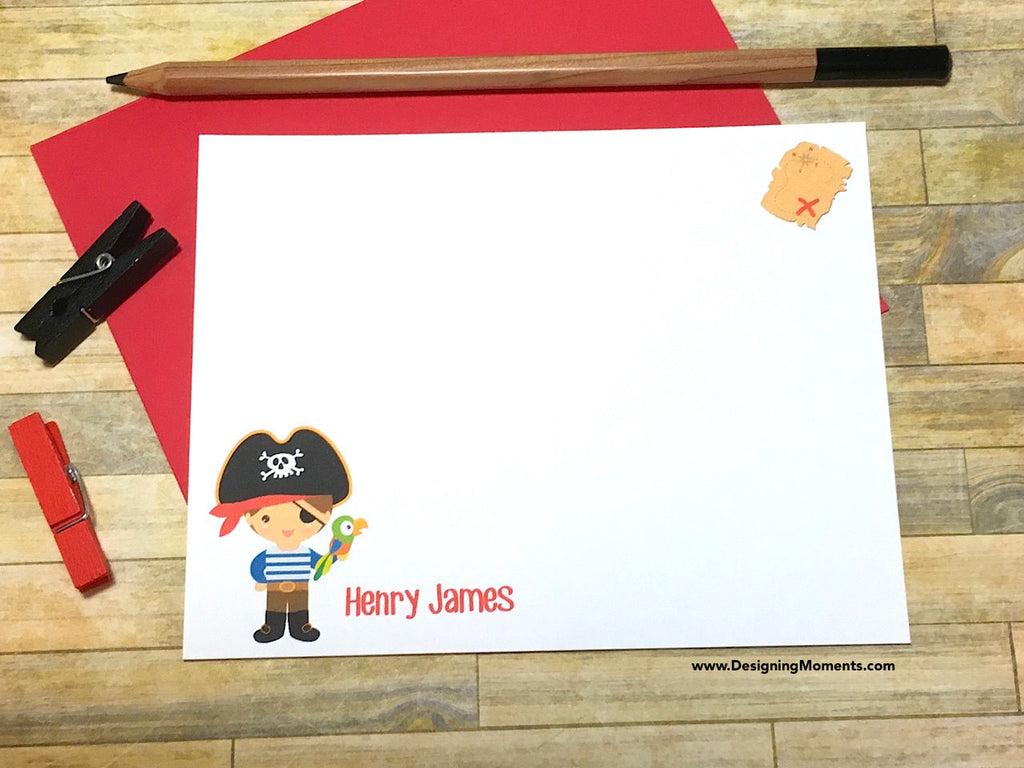 Pirate Personalized Note Cards