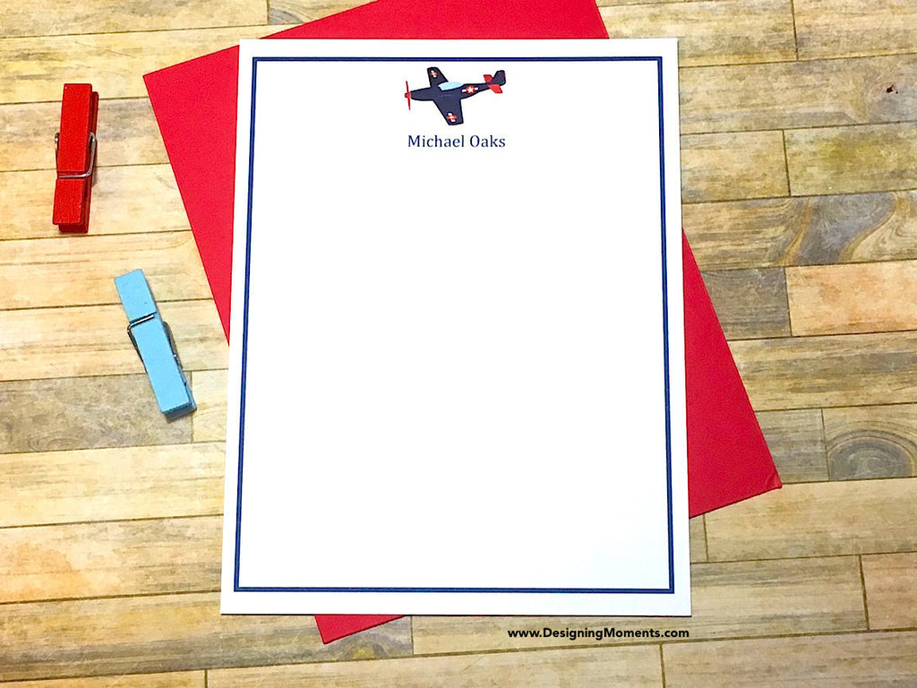 Airplane Personalized Flat Cards