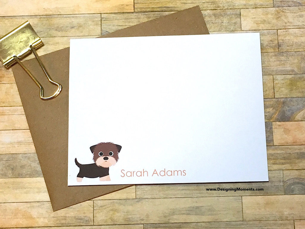 Yorkie Dog Personalized Note Cards