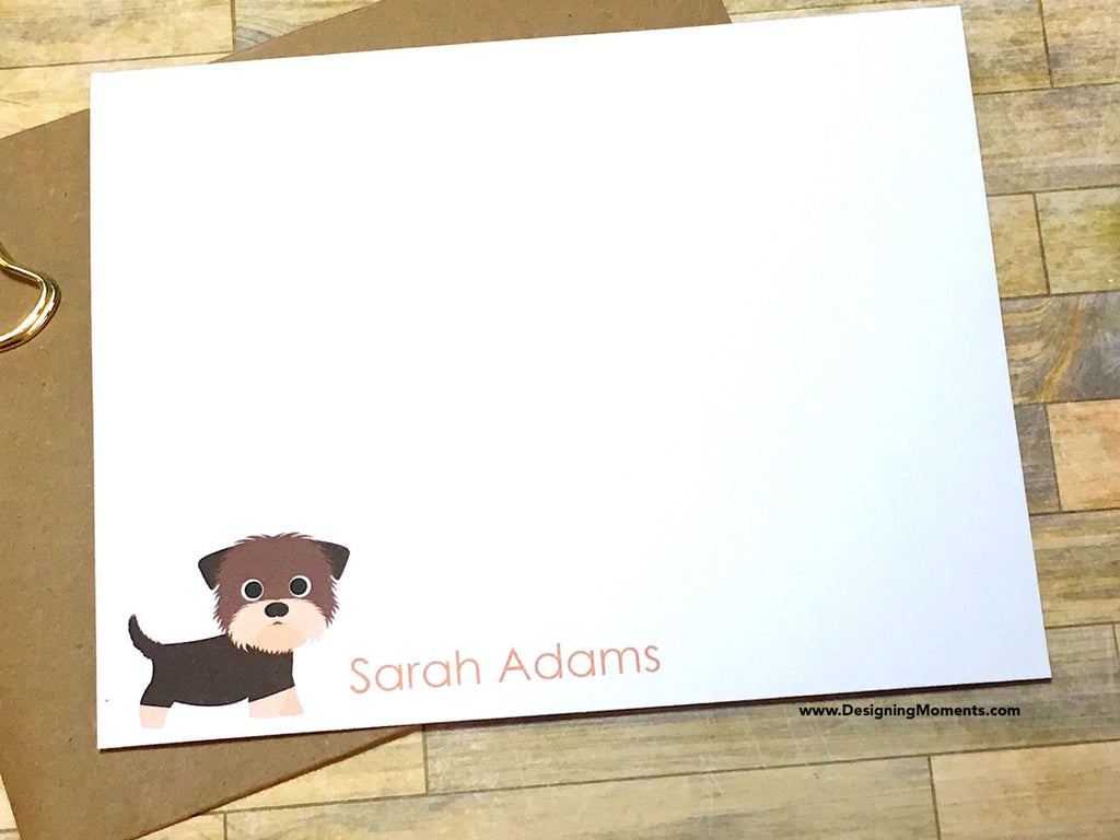 Yorkie Dog Personalized Note Cards
