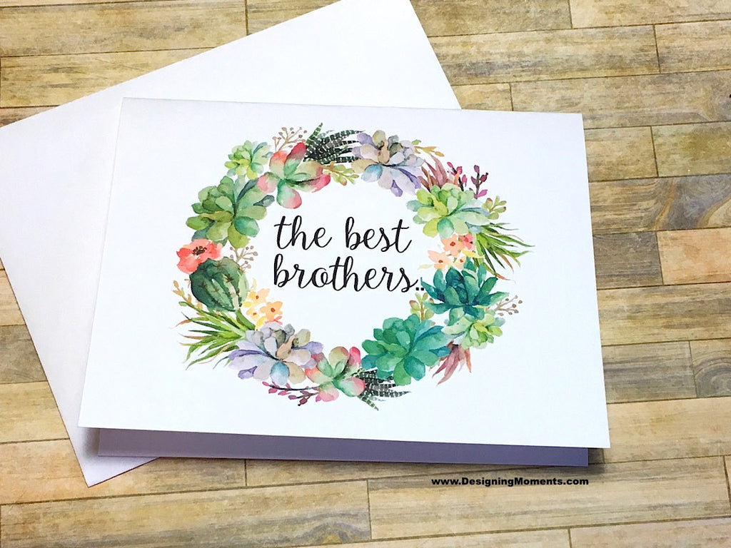Succulent The Best Brothers Get Promoted to Uncle Card