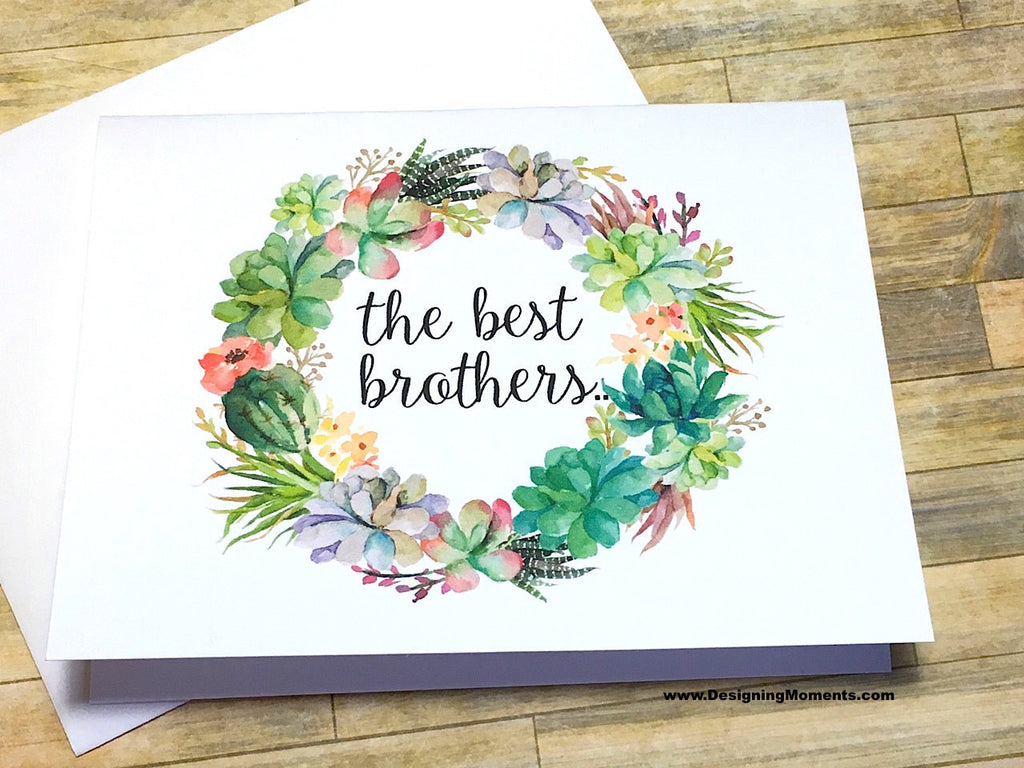 Succulent The Best Brothers Get Promoted to Uncle Card