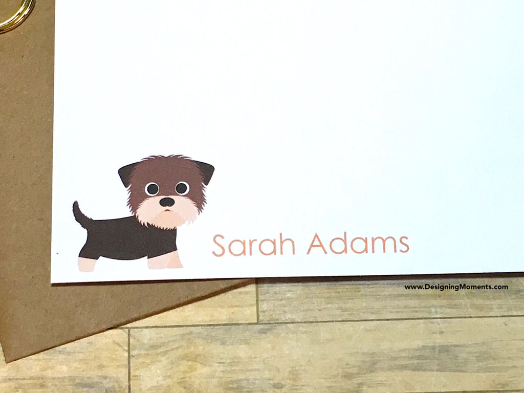 Yorkie Dog Personalized Note Cards