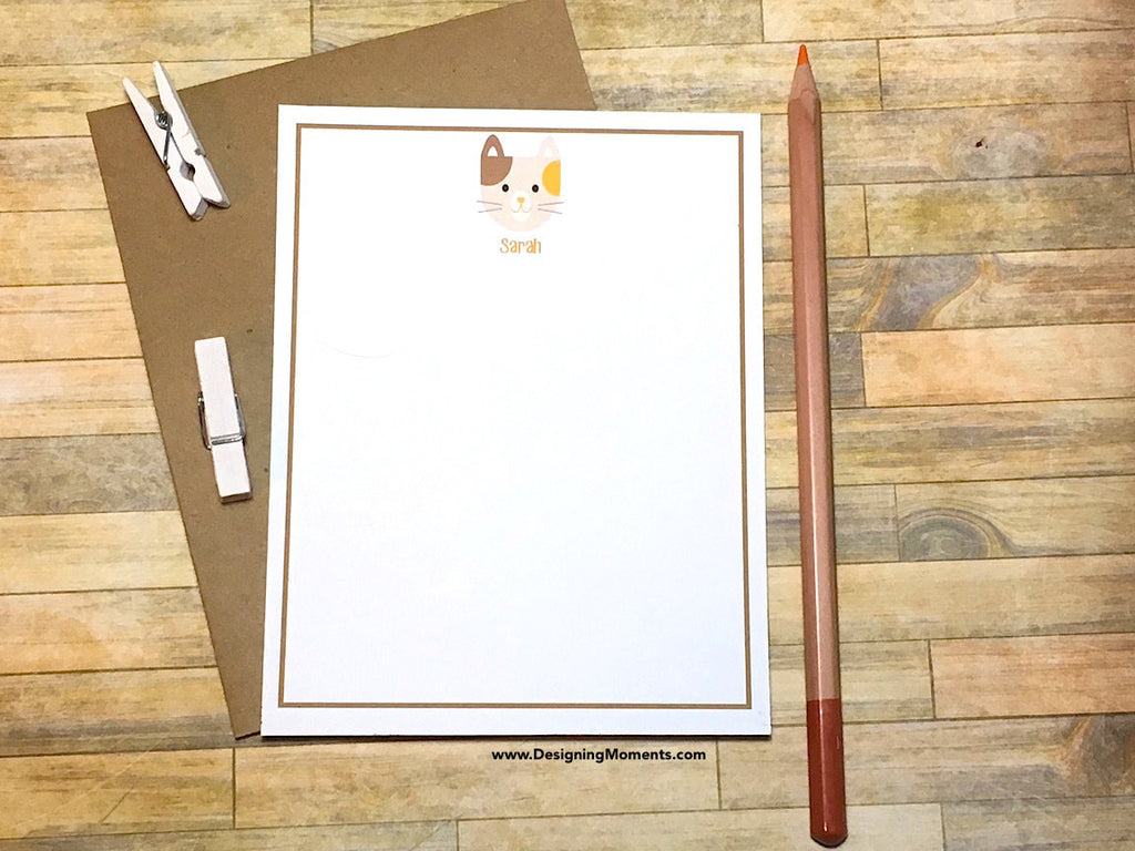 Tabby Cat Personalized Note Cards