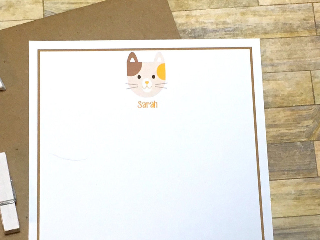 Tabby Cat Personalized Note Cards